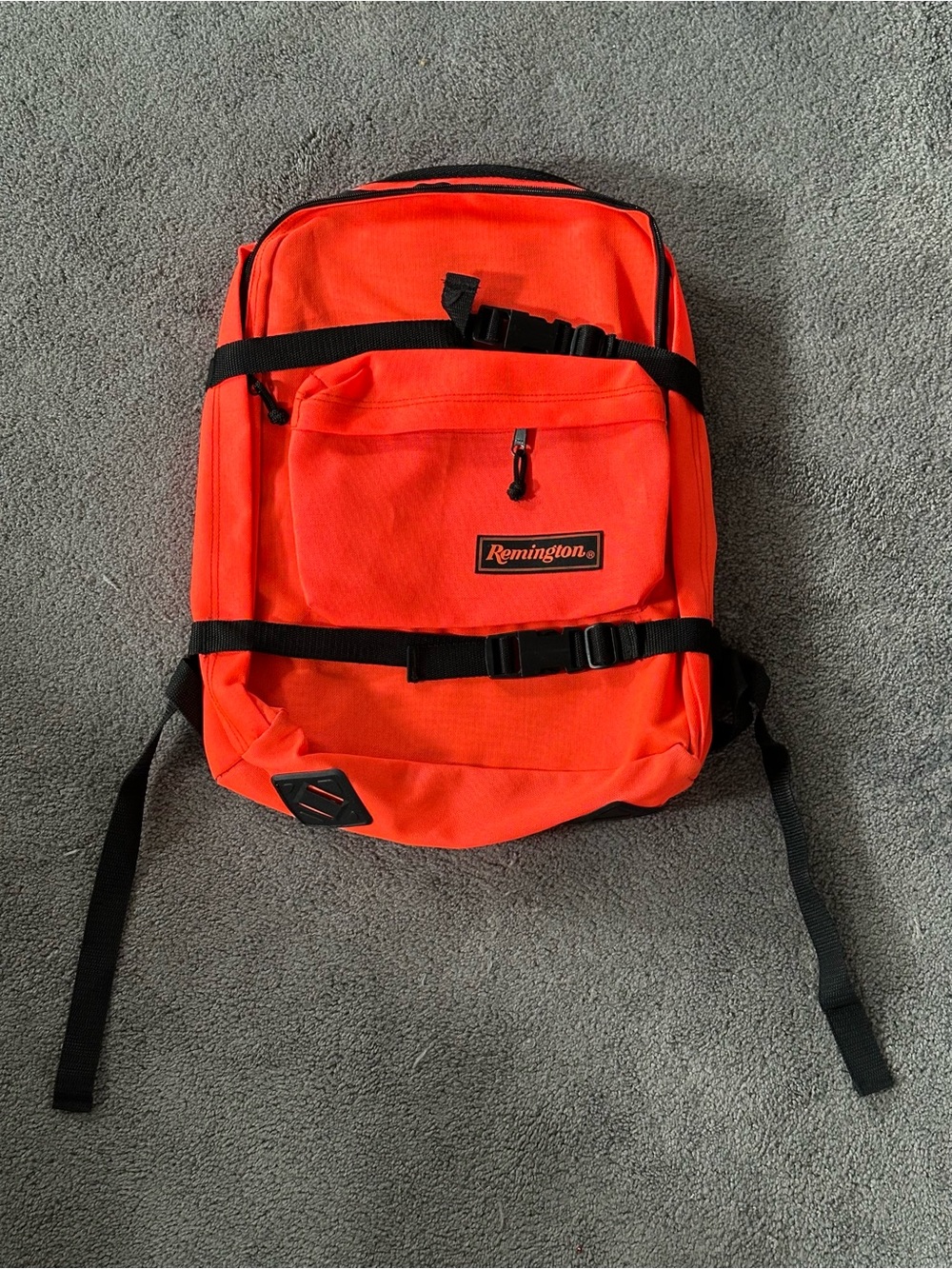 Remington Safety Hunting Orange Backpack Rucksack Bag w/ Black Straps Outdoors